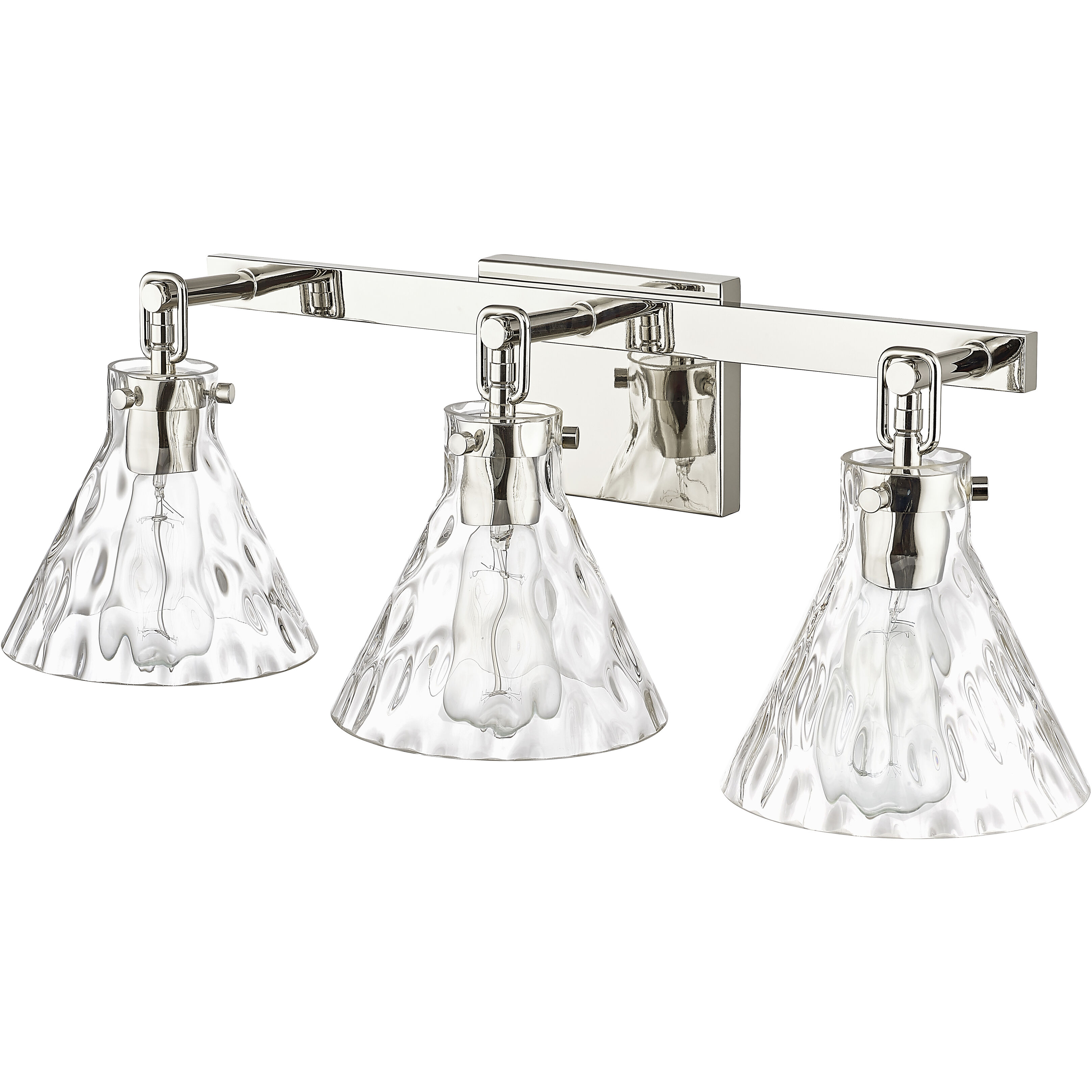 Barlon 3 Light 25.5 inch Polished Nickel Bathroom Vanity Light Wall Light